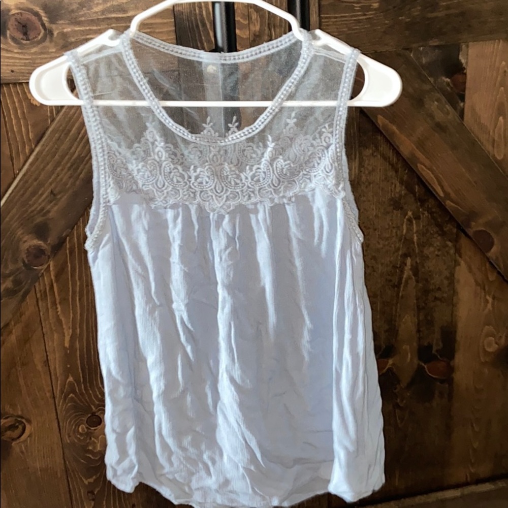 Dressy evening lace tank top